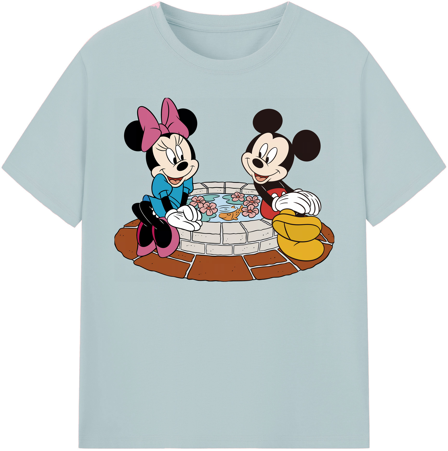 （画像用） ミッキーマウス Mickey Mouse 綿100％半袖Tシャツ（フロントプリント）